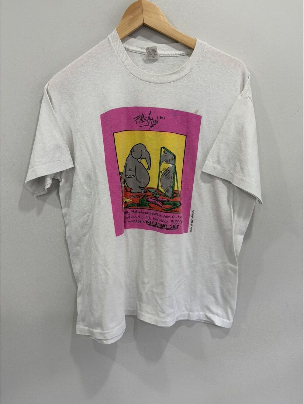 Vintage Elephant Suit Pms Attack Tee Shirt humor parody